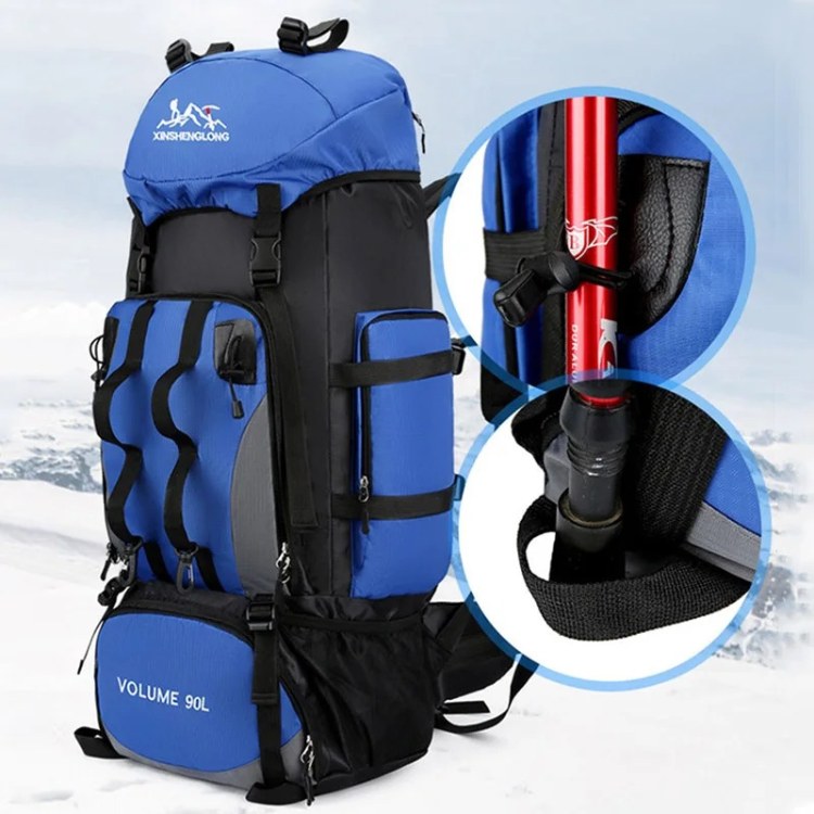 Lightweight 90L Water Resistant Hiking Backpack