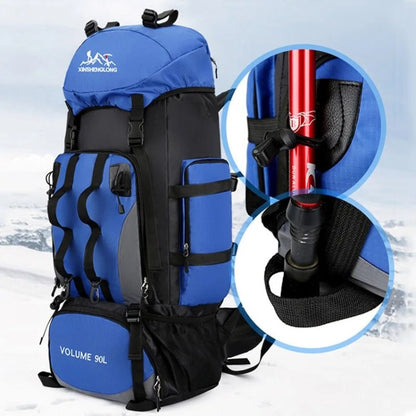 Lightweight 90L Water Resistant Hiking Backpack