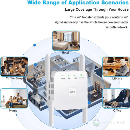 Fast Dual Band 5G WiFi Booster for Home Network