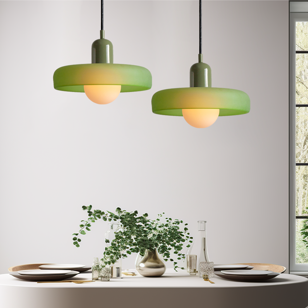Vibrant Glass Modern Pendant Lighting for Dining Areas