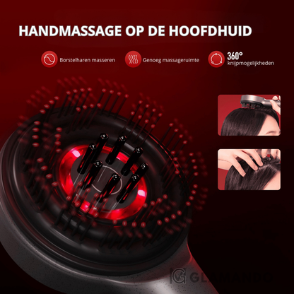 Rejuvenating Scalp Massager With LED Light And Variable Speeds