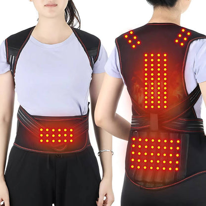 Comfortable Adjustable Back Support With Heat Therapy - Lusomart