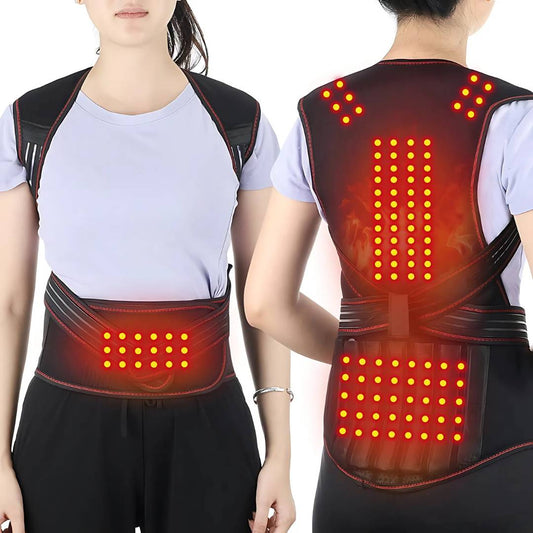 Comfortable Adjustable Back Support With Heat Therapy - Lusomart