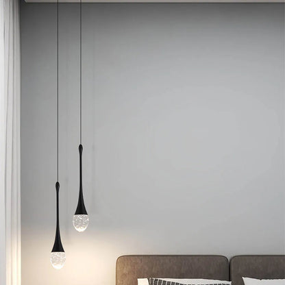 Sleek Glass Hanging Light with Soft Glow