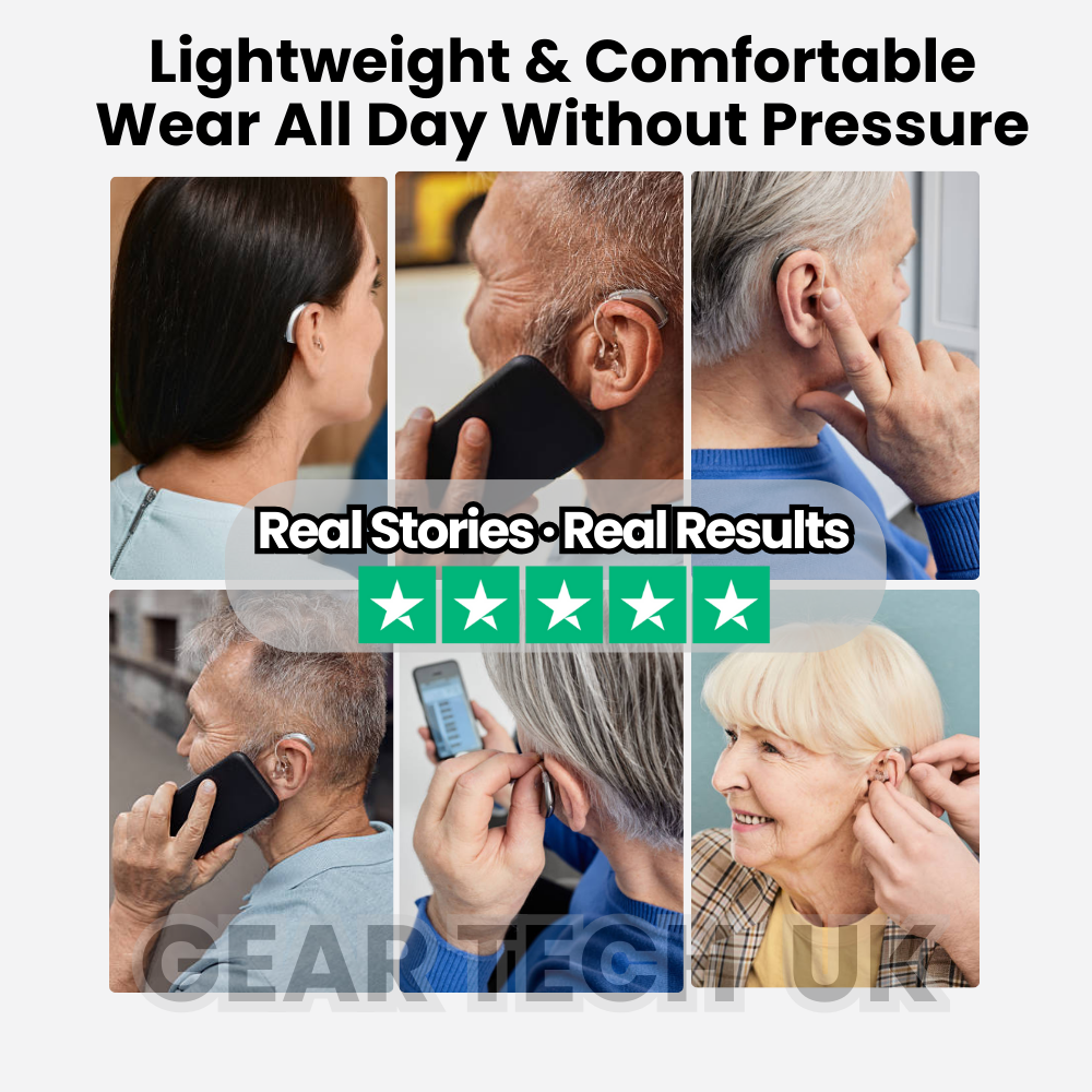 Digital Rechargeable Behind Ear Hearing Aids With Noise Reduction