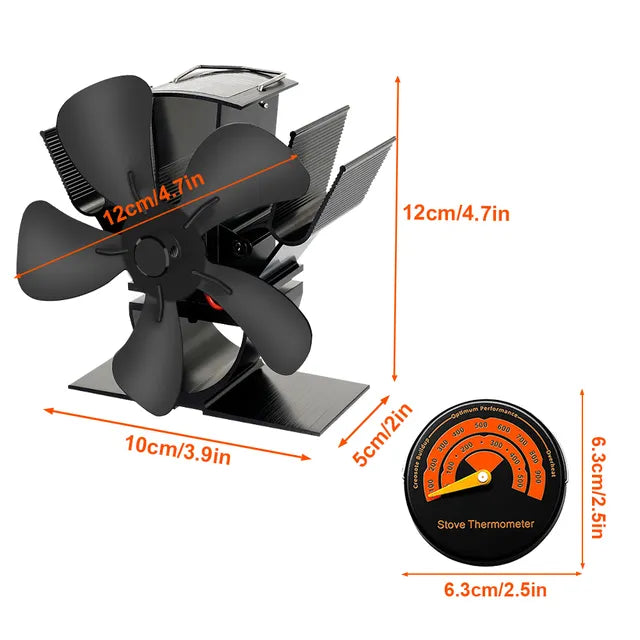 Eco Friendly Wood Burning Stove Fan Heater