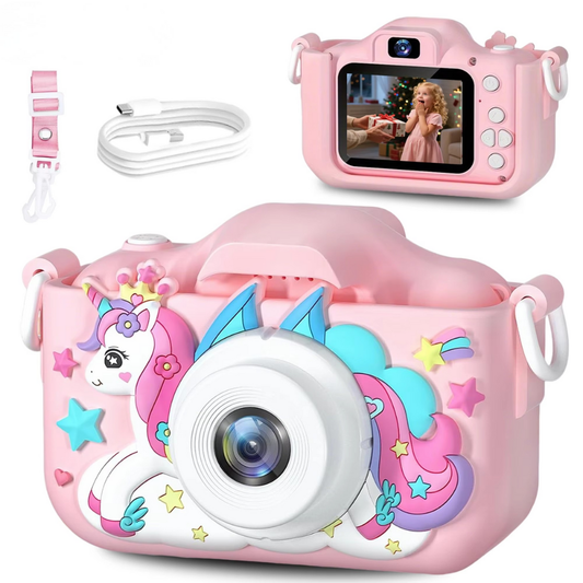 Fun Kids Digital Camera with 32GB and Rechargeable Battery - Lusomart