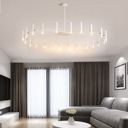 Luxury Gold Black Crystal LED Chandelier Light Fixture