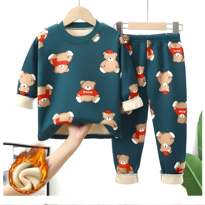 Comfy Kids' Fleece Pajamas - Warm Fun Cartoon Sleepwear