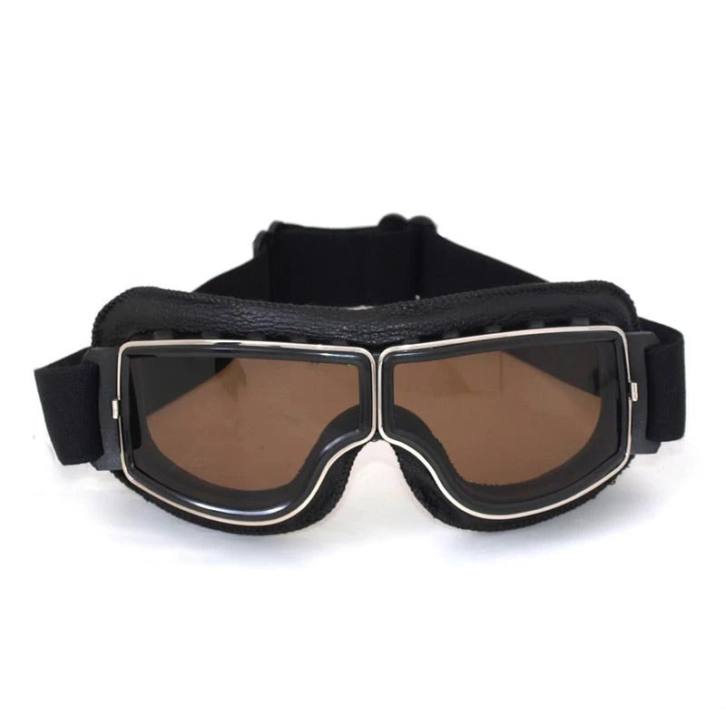Classic Biker Goggles With Tough Lenses And Cushion Fit - Lusomart
