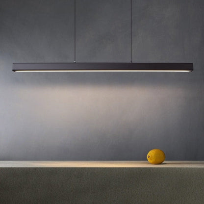 Modern Linear LED Pendant Light In Black Or Brown