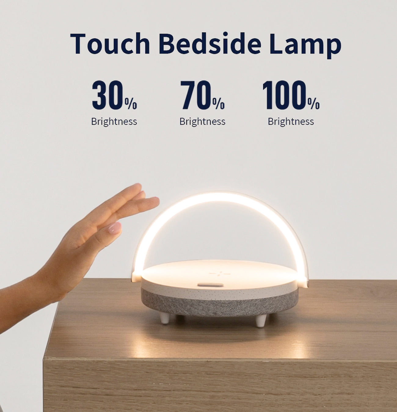 Smart 4-in-1 Bedside Table Lamp with Charger and Speaker