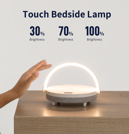 Smart 4-in-1 Bedside Table Lamp with Charger and Speaker