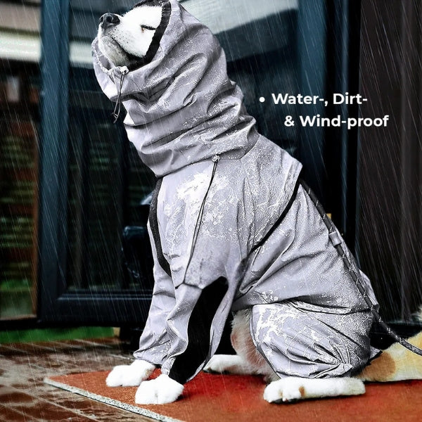 Waterproof Dog Rain Jacket With Leg Covers