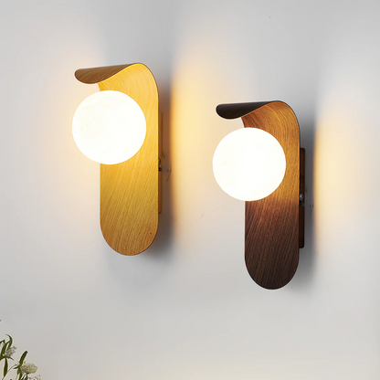 Simple Wooden LED Wall Light