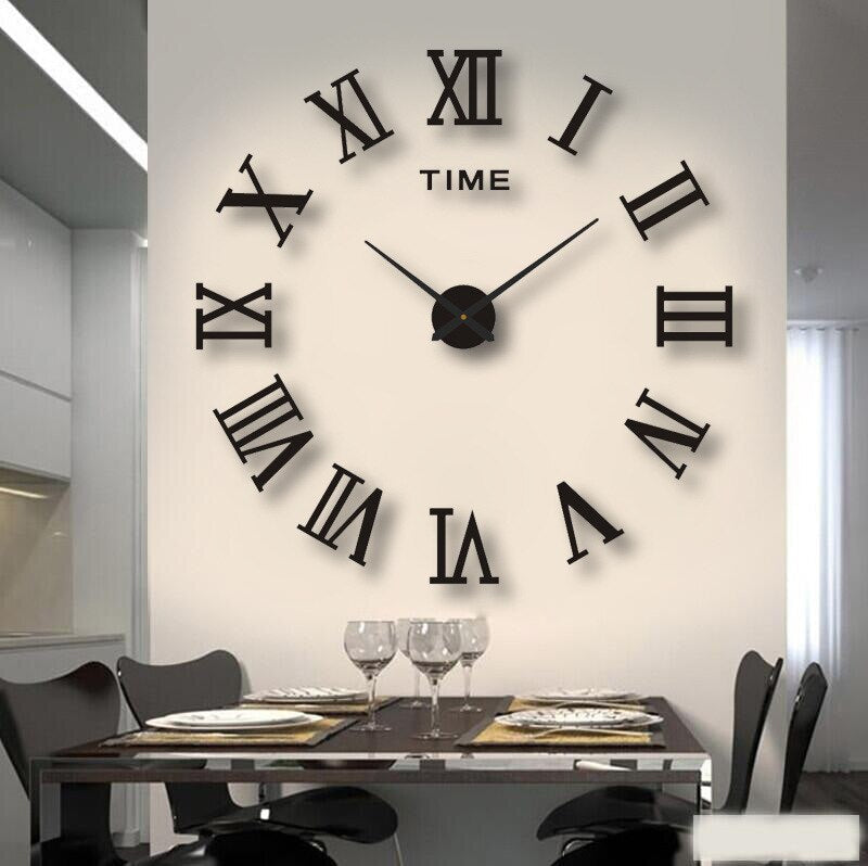 Sleek Black Quartz Wall Clock