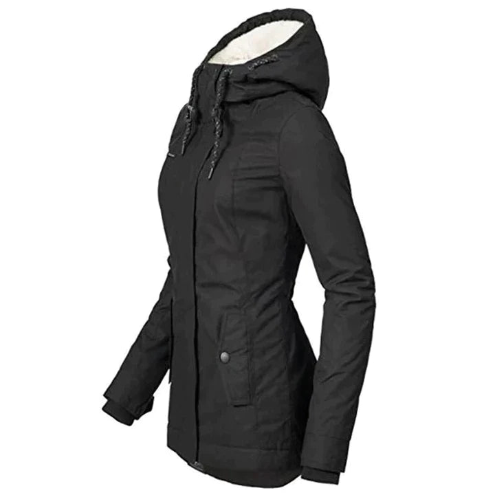 Warm Quilted Waterproof Parka Coat for Ladies