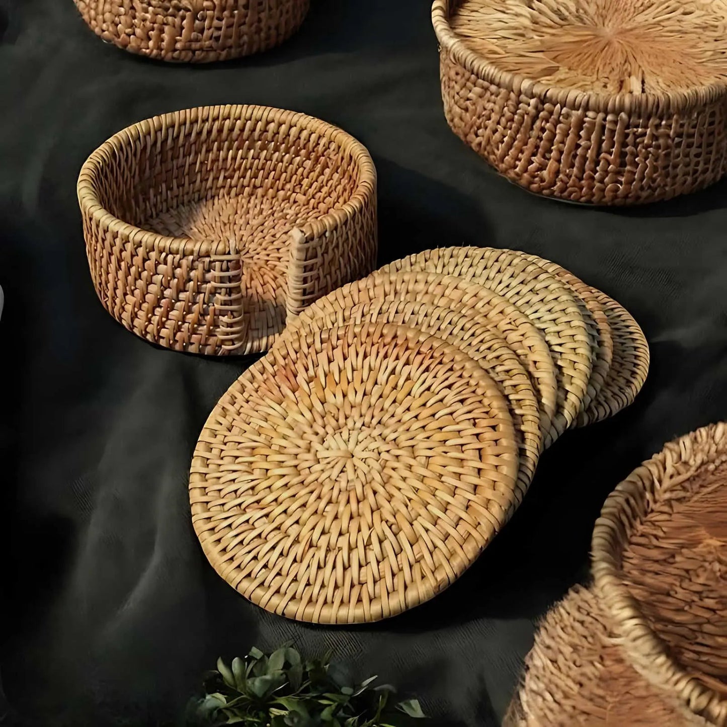 Cestino Coffee & Tea Bamboo Coasters Inovessa