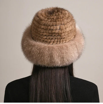 Soft Mink Fur Winter Hat for Warmth and Style