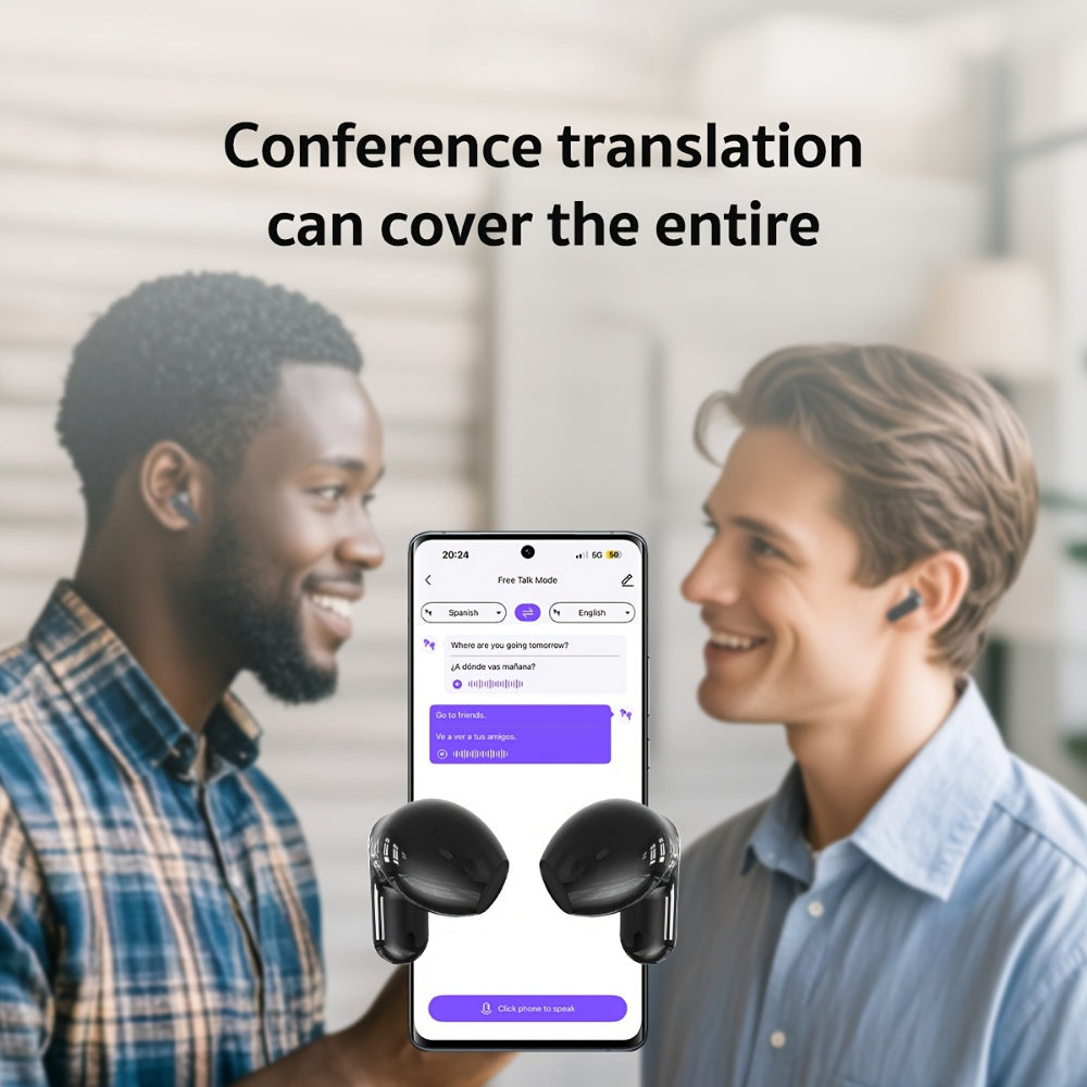 Bluetooth Translator Headphones with Touch and Noise Cancellation