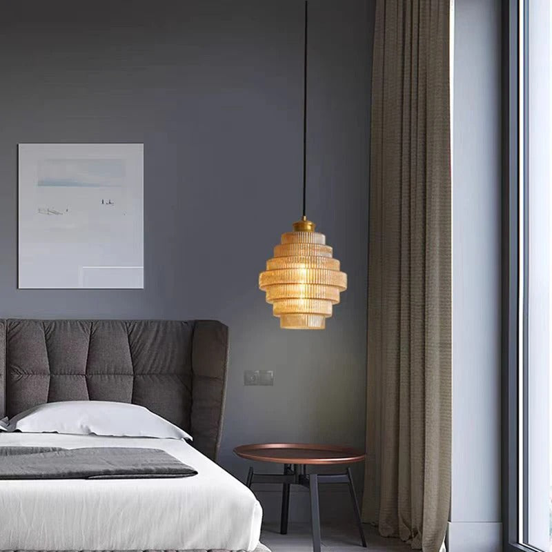 Luxurious Gold Tiered Pendant Light