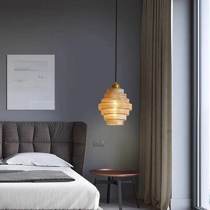 Luxurious Gold Tiered Pendant Light