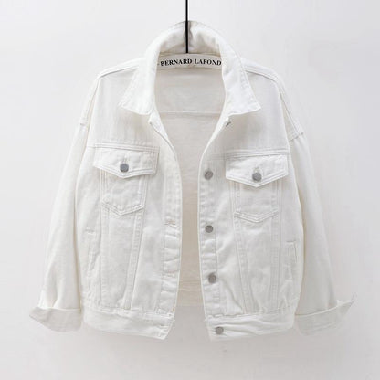 Classic Women's Denim Jacket Button Front Casual Wear