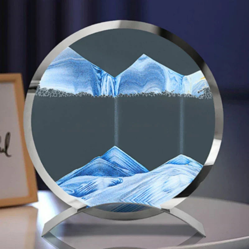 Soothing Desert Sand Table Lamp With Kinetic Art