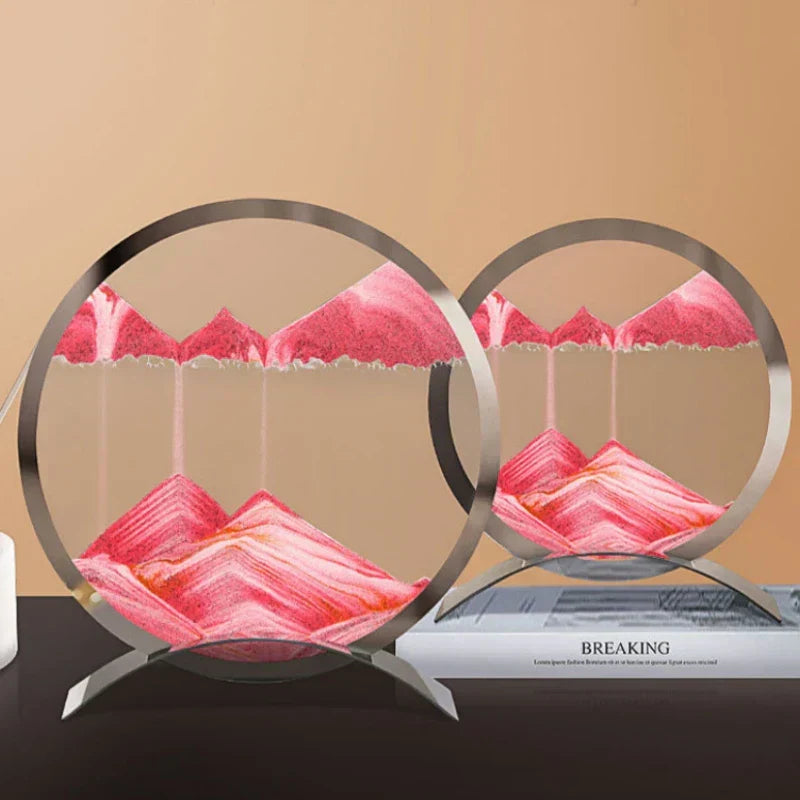 Soothing Desert Sand Table Lamp With Kinetic Art