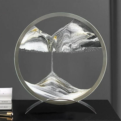 Soothing Desert Sand Table Lamp With Kinetic Art