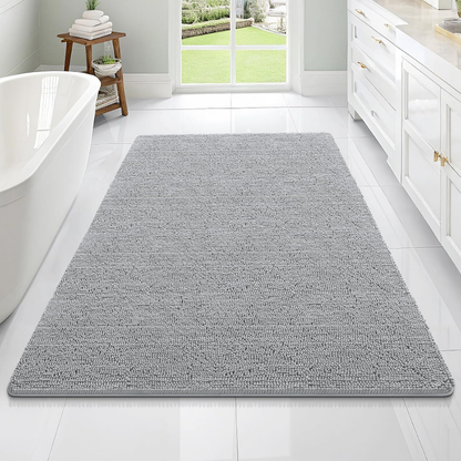 Plush Bathroom Mat Soft Non Slip Absorbent Floor Rug