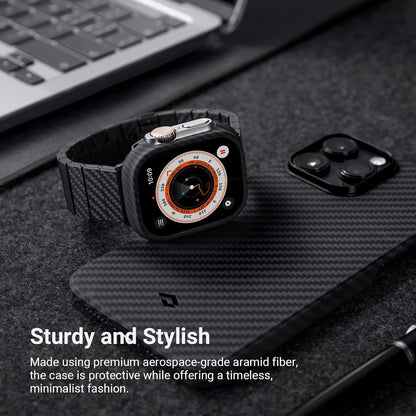 Thin Carbon Fiber Smart Watch Band with Durable Cover