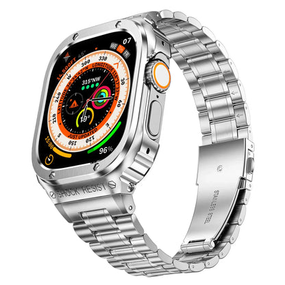 Durable Metal Watch Band with Clear Cover