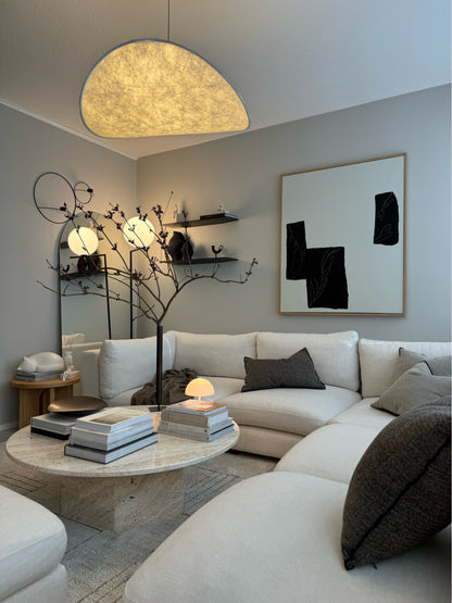 Luxury Silk Pendant LED Chandelier With Soft White Glow