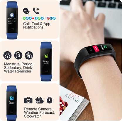 Fitness Smart Watch Water Resistant Blood Pressure Monitor