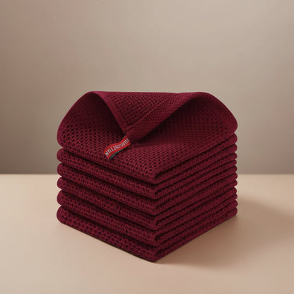 Gentle Kitchen Dish Towels Set Thick Absorbent Textured Weave