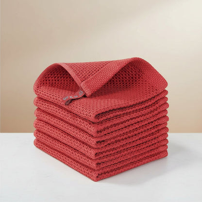 Gentle Kitchen Dish Towels Set Thick Absorbent Textured Weave