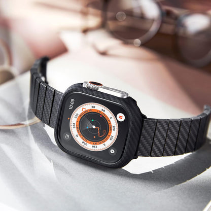 Thin Carbon Fiber Smart Watch Band with Durable Cover