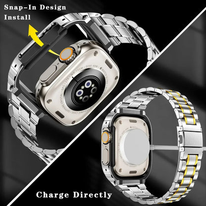 Durable Metal Watch Band with Clear Cover