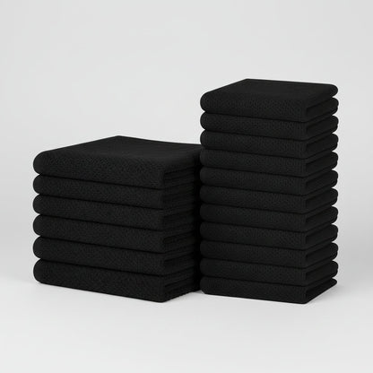 Gentle Kitchen Dish Towels Set Thick Absorbent Textured Weave