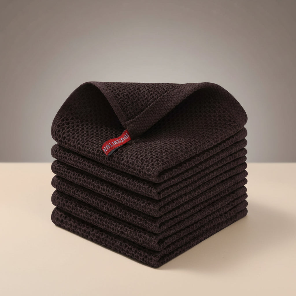 Gentle Kitchen Dish Towels Set Thick Absorbent Textured Weave