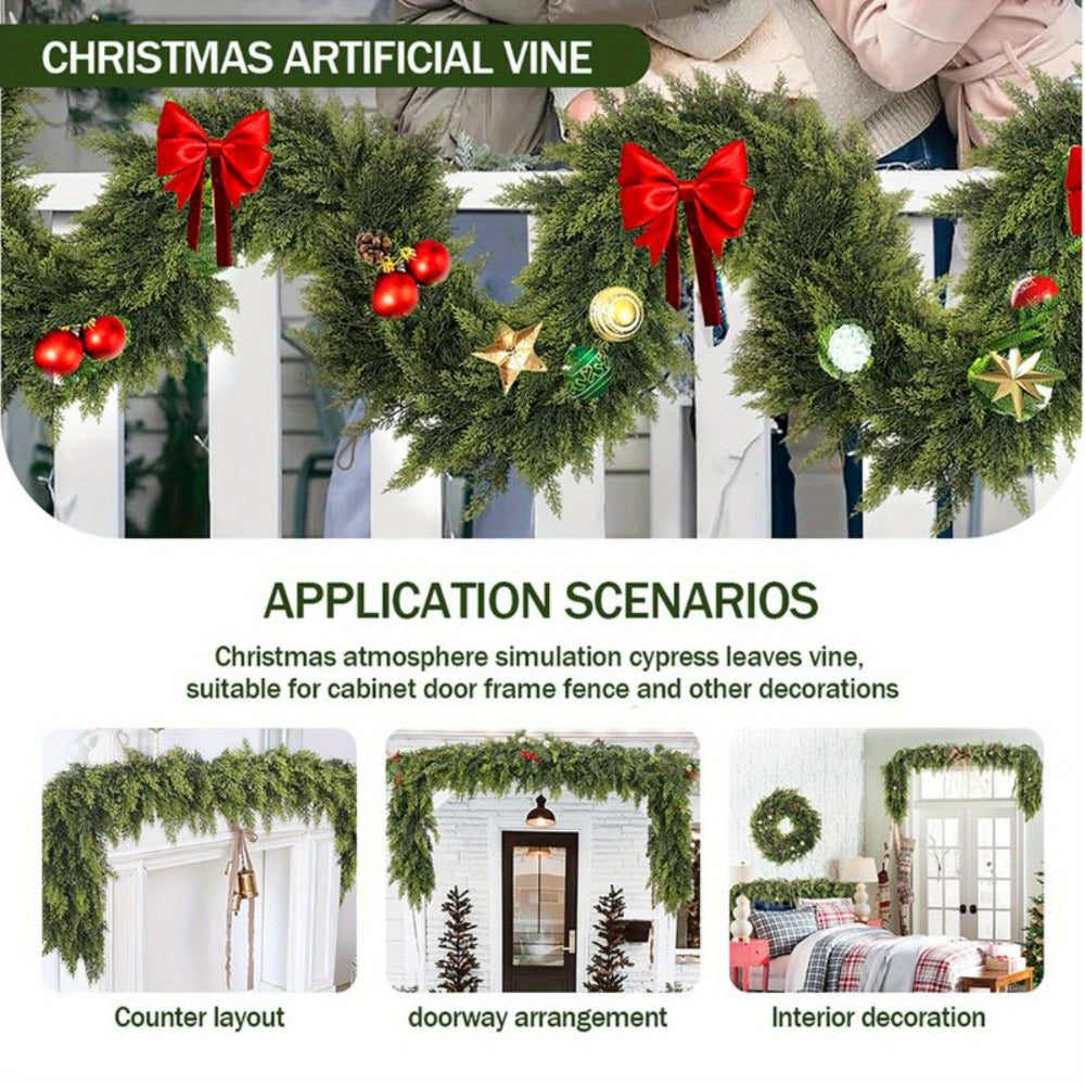 Festive Holiday Greenery Garland for Home Decor