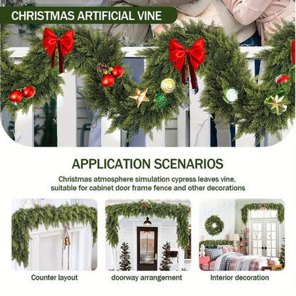 Festive Holiday Greenery Garland for Home Decor