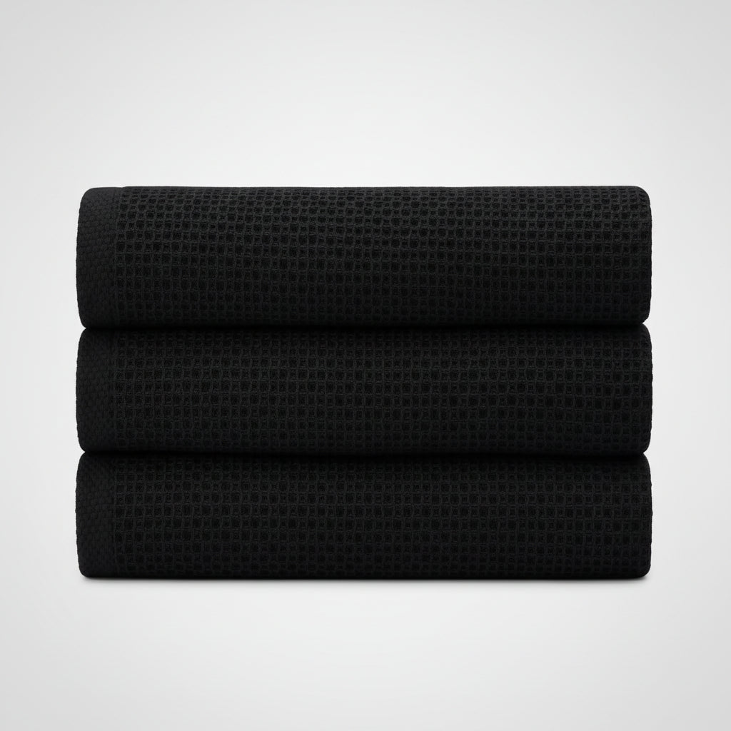 Gentle Kitchen Dish Towels Set Thick Absorbent Textured Weave