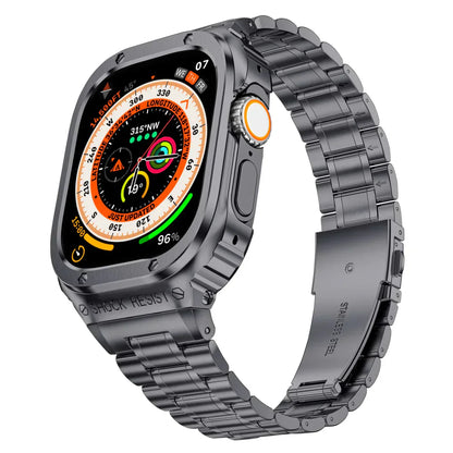 Durable Metal Watch Band with Clear Cover