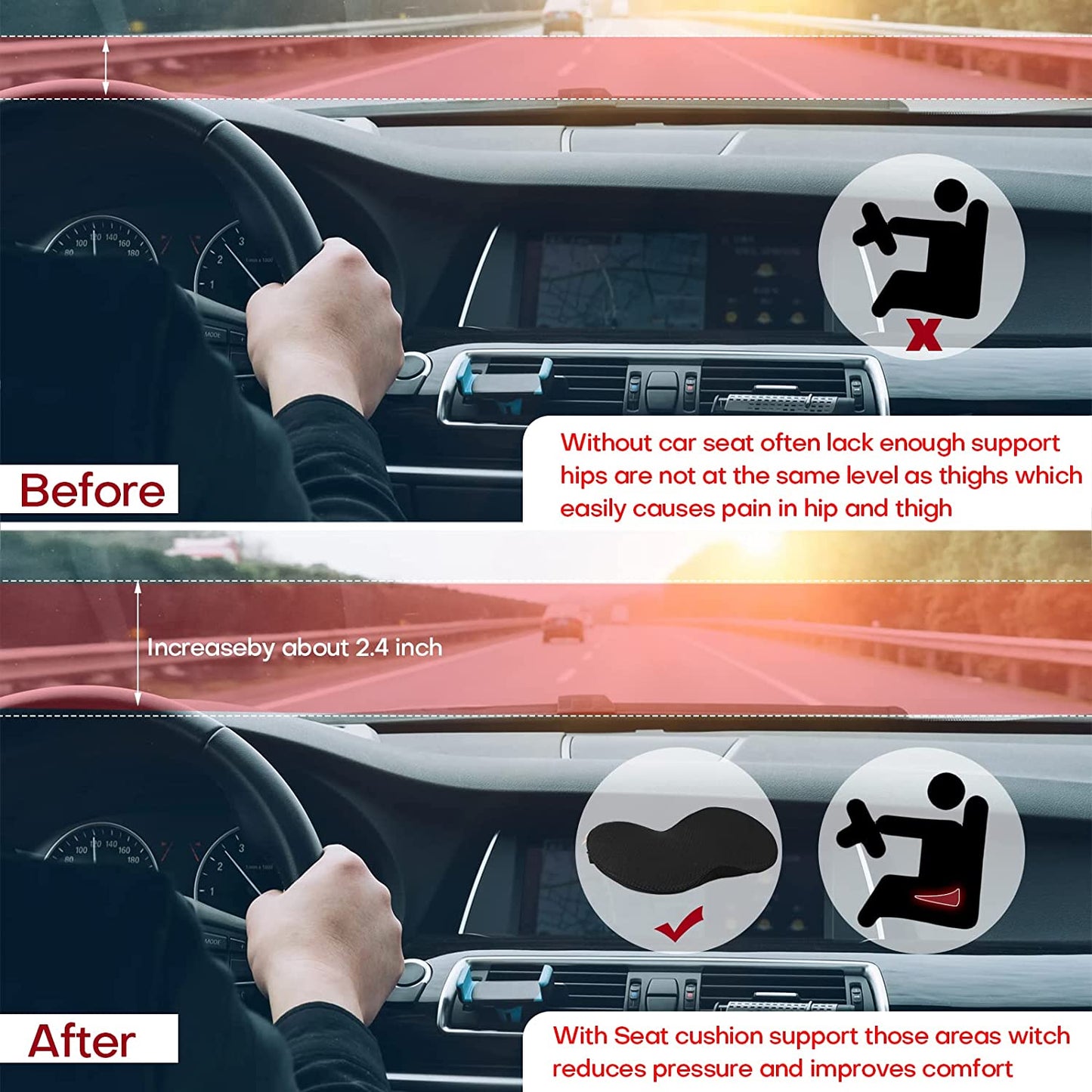 Comfortable Car Seat Cushion for Drivers