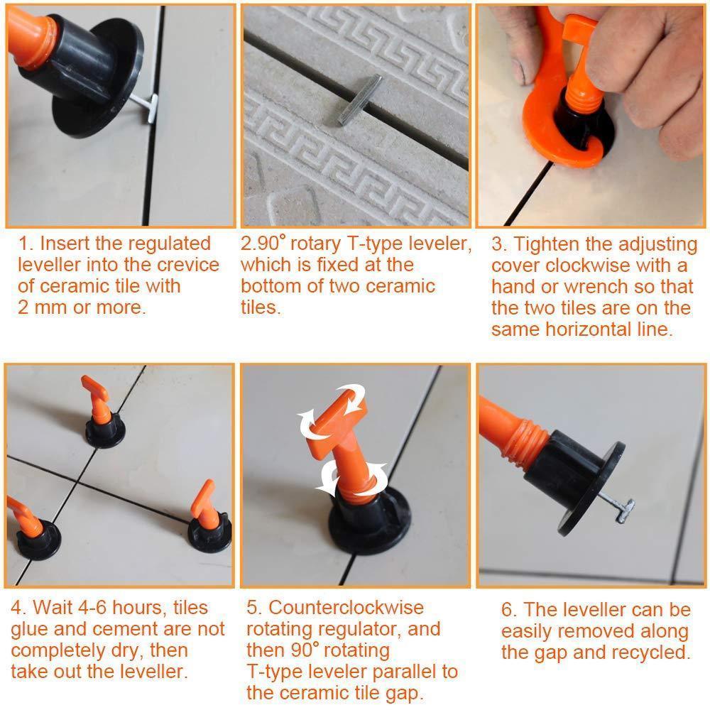 Professional Adjustable Tile Spacers 50 Piece Set
