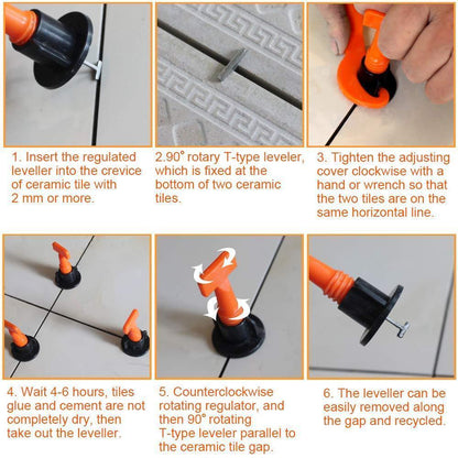 Professional Adjustable Tile Spacers 50 Piece Set