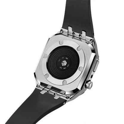Durable Silicone and Stainless Steel Apple Watch Case