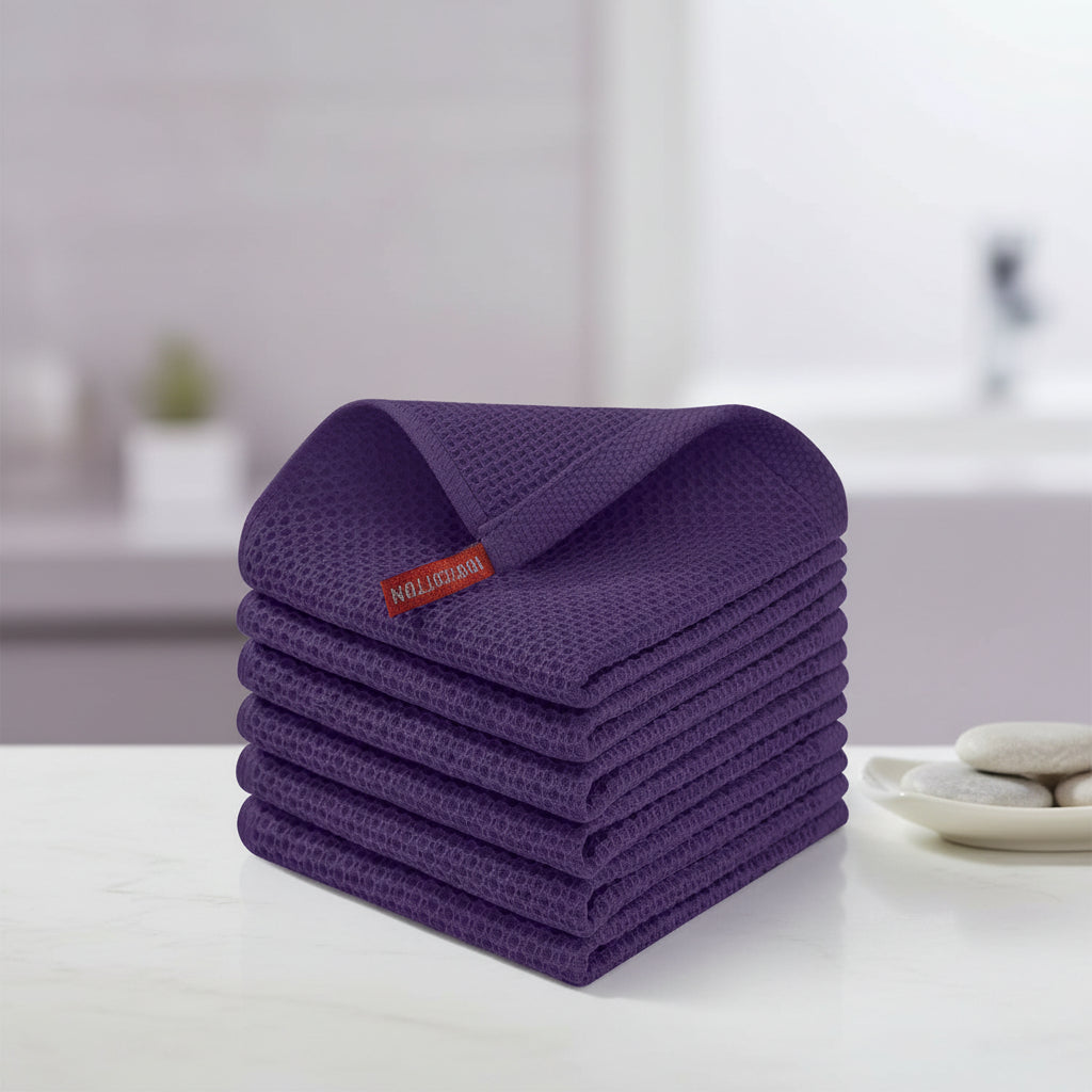 Gentle Kitchen Dish Towels Set Thick Absorbent Textured Weave